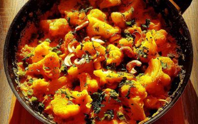 Coliflor al curry con zanahoria